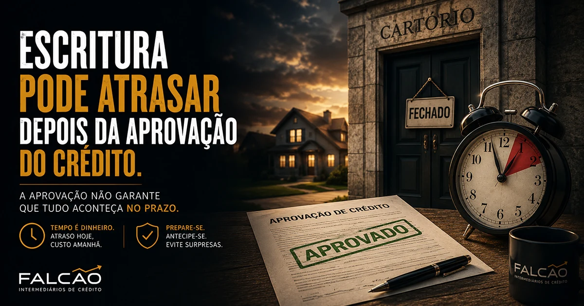 O que acontece se a escritura atrasar depois da aprovação do crédito