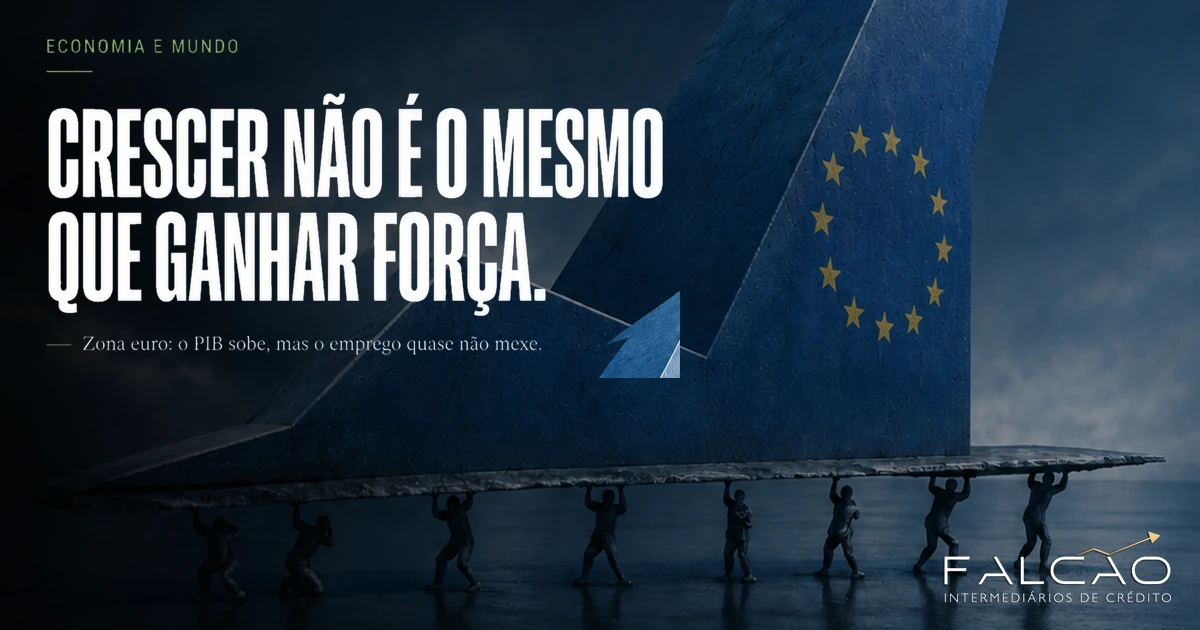 A zona euro cresceu 0,4%. O emprego quase não mexeu.